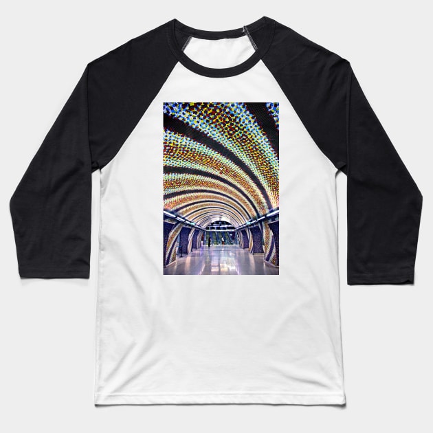 Metro station in Budapest Baseball T-Shirt by Cretense72